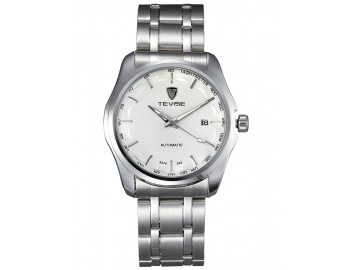 Relógio Tevise 8379-003 Masculino Automático Pulseira de Aço - Branco 