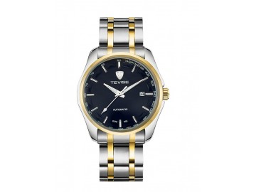 Relógio Tevise 8379-003 Masculino Automático Pulseira de Aço - Preto e Dourado 