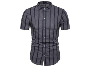 Camisa Vintage Stripes - Cinza 