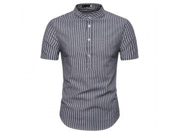 Camisa Listrada Nottingham - Cinza 