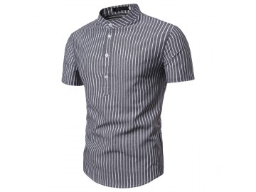 Camisa Listrada Nottingham - Cinza