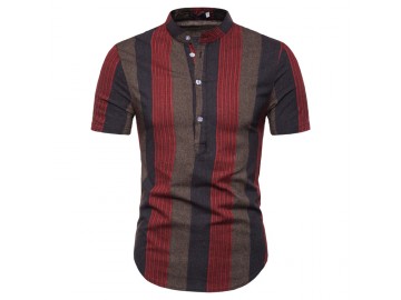 Camisa Listrada Sheffield - Vermelho 