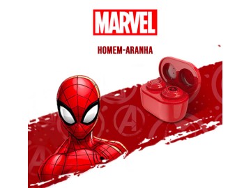 Fone de Ouvido Bluetooth TWS Vingadores - Homem-Aranha