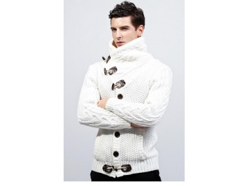 Cardigan Masculino Design Rolê Elegante - Branco 