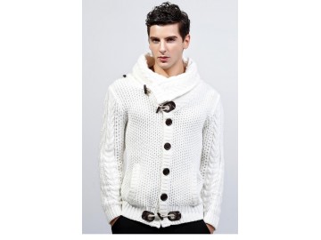 Cardigan Masculino Design Rolê Elegante - Branco