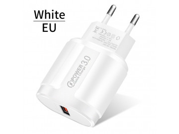 Carregador Adaptador Usb 3.0 Universal Uslion Para Iphone Samsung Xiaomi Carregamento Ultra Rápido - Branco 