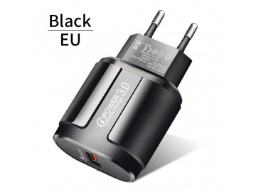 Carregador Adaptador Usb 3.0 Universal Uslion Para Iphone Samsung Xiaomi Carregamento Ultra Rápido - Preto 