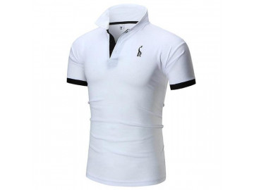 Kit 2 Camisas Polos Masculina Animals - Branco/Azul