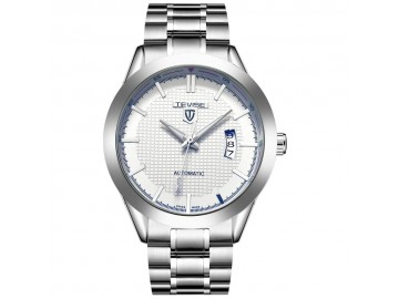 Relógio Tevise  393A Masculino Automático Pulseira de Aço - Branco 