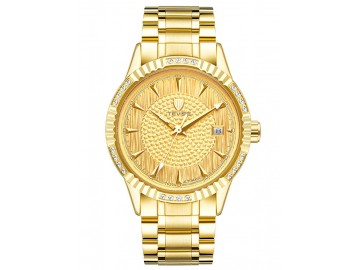 Relógio Tevise T629A Masculino Automático Pulseira de Aço - Dourado 