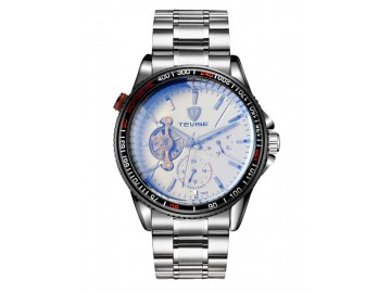 Relógio Tevise D-796 Masculino Automático Pulseira de Aço - Branco 