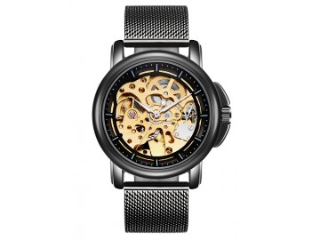 Relógio Tevise 8368 Masculino Automático Pulseira de Aço Inoxidável - Preto 