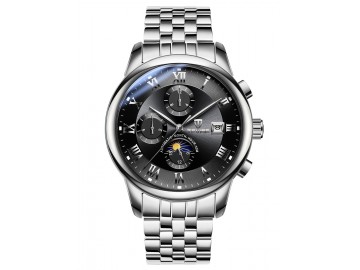 Relógio Tevise 9008 Masculino Automático Pulseira de Aço Inoxidável - Preto 