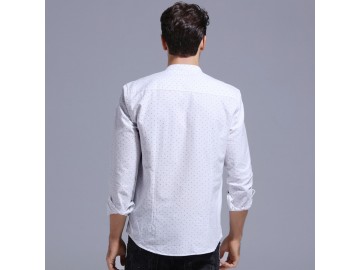 Camisa Masculina Slim Manga longa - Branco