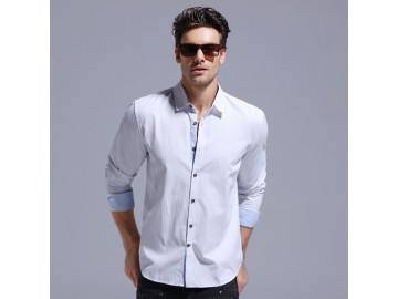 Camisa Masculina Slim Manga Longa - Branco 