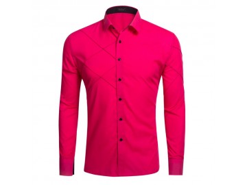 Camisa Masculina Slim Manga longa - Rosé 