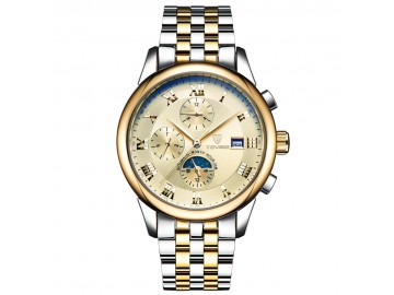 Relógio Tevise 9008 Masculino Automático Pulseira de Aço - Dourado 