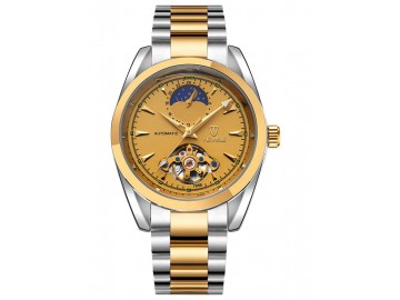 Relógio Tevise 795 Masculino Automático Pulseira de Aço - Dourado 