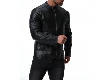 Jaqueta Masculina Couro - Preto