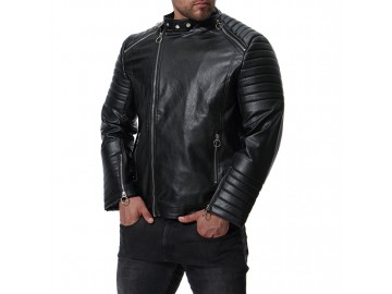 Jaqueta Masculina de Couro - Preto