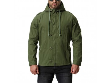 Jaqueta Masculina Capuz - Verde Exército 