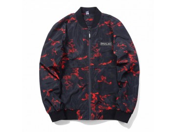 Jaqueta Masculina de Poliéster Camuflada - Vermelho 