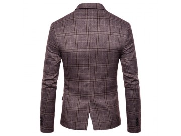 Blazer Masculino Xadrez - Café