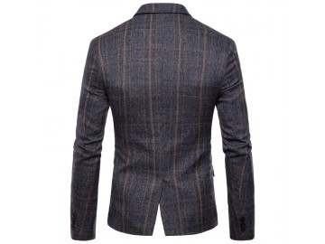 Blazer Masculino Xadrez - Cinza