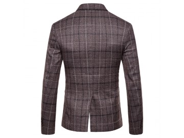 Blazer Masculino Xadrez - Café