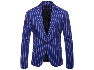 Blazer Masculino Listrado - Azul 