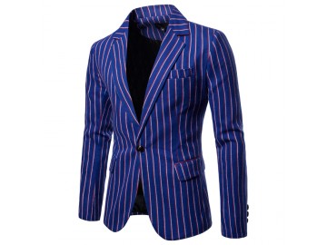 Blazer Masculino Listrado - Azul