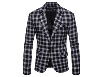 Blazer Masculino Xadrez - Preto 