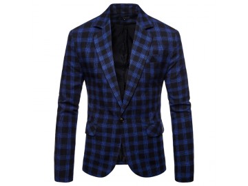 Blazer Masculino Xadrez - Azul 